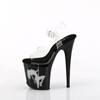 Pleaser - FLAMINGO808NLSG Sandale à bride à la cheville, Pole dance chaussures - Noir/Transparent Product image